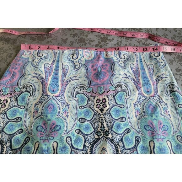 Talbots Pencil Skirt Womens Size 4 or 28 waist Business Work MultiColor Bohemian - Picture 6 of 7